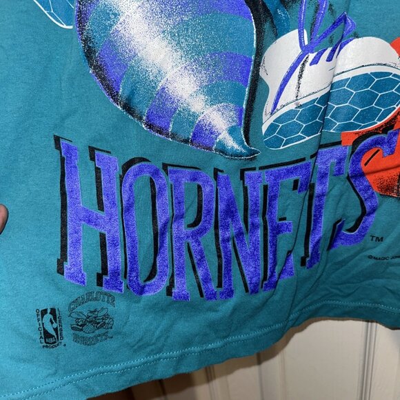 Vintage Charlotte Hornets T Shirt L Magic Johnson Ts Made In USA - Picture 4 of 13